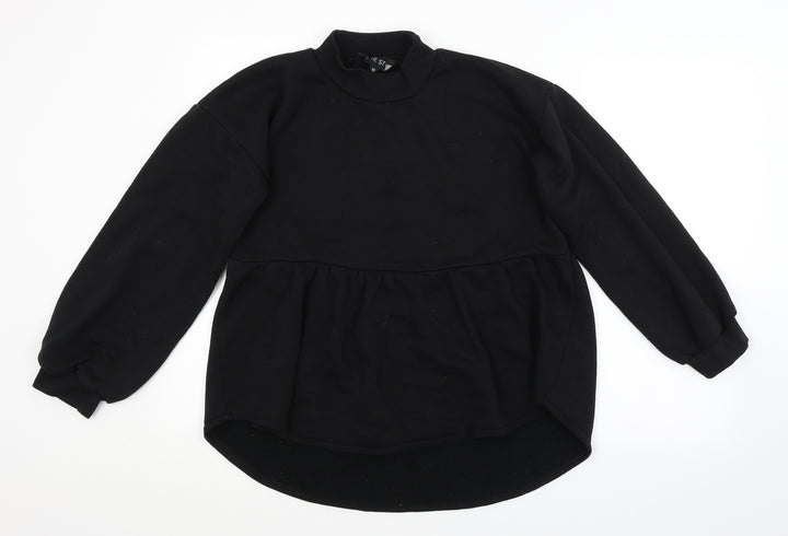 In the Style Womens Black Pullover Sweatshirt Size 10