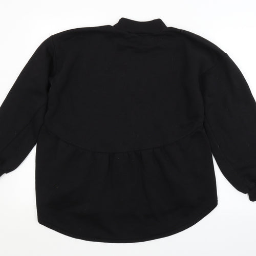 In the Style Womens Black   Pullover Sweatshirt Size 10