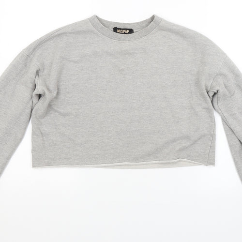 Misspap Womens Grey   Pullover Sweatshirt Size 8