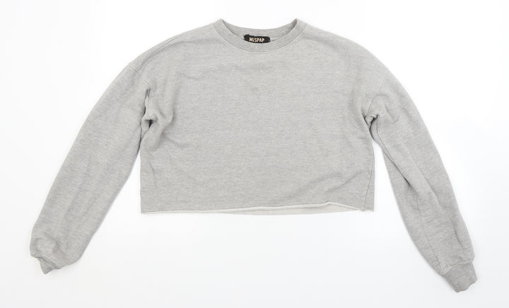 Misspap Womens Grey   Pullover Sweatshirt Size 8