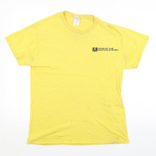 Preworn Mens Yellow    T-Shirt Size M