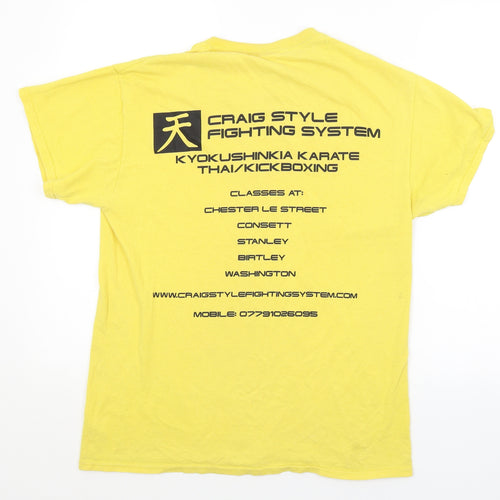 Preworn Mens Yellow    T-Shirt Size M