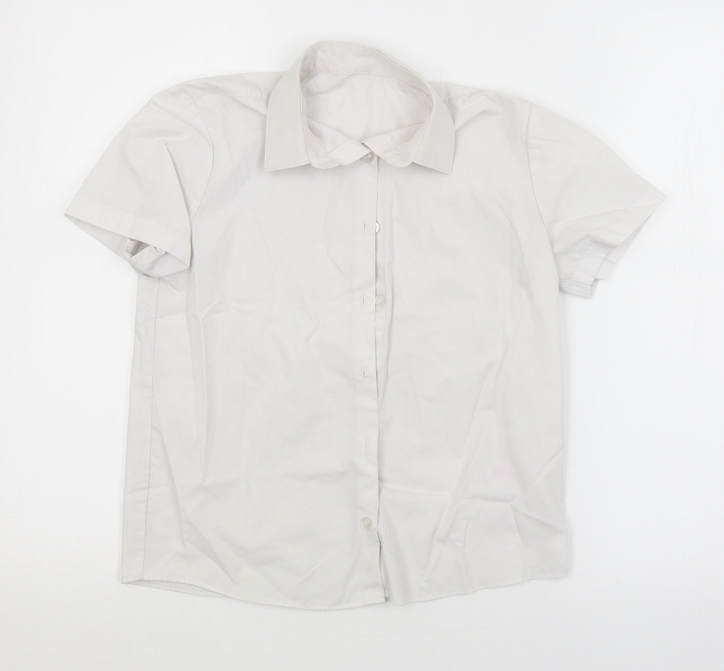 George Girls White   Basic Button-Up Size 9-10 Years