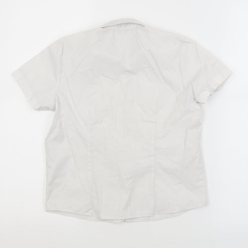 George Girls White   Basic Button-Up Size 6-7 Years