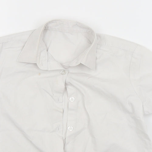 George Girls White   Basic Button-Up Size 6-7 Years