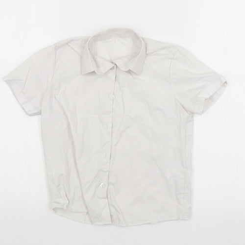 George Girls White   Basic Button-Up Size 6-7 Years