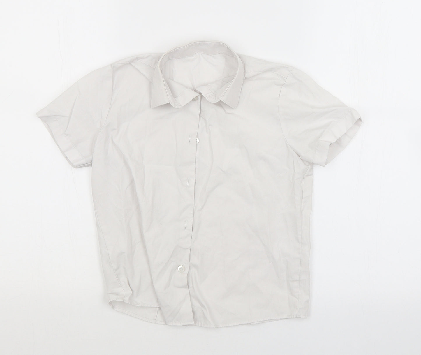 George Girls White   Basic Button-Up Size 6-7 Years