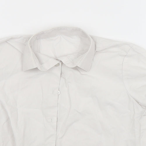 George Girls White   Basic Button-Up Size 6-7 Years