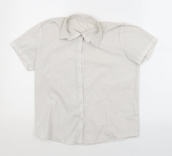 George Girls White Basic Button-Up Size 11-12 Years
