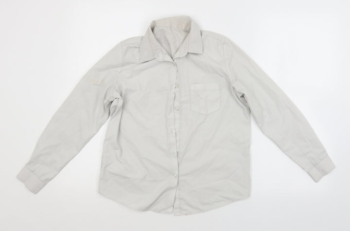 George Girls White   Basic Button-Up Size 11-12 Years
