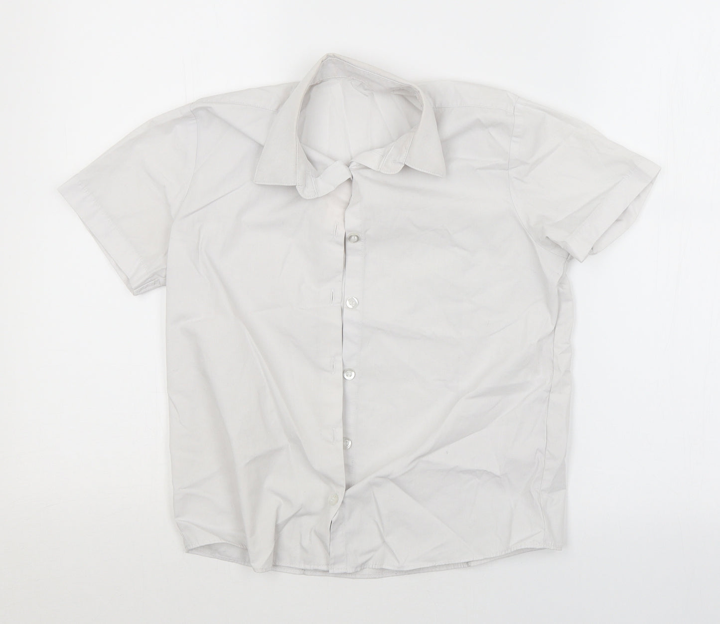 George Girls White   Basic Button-Up Size 9-10 Years