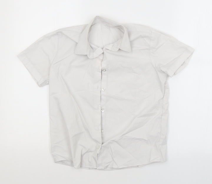 George Girls White   Basic Button-Up Size 9-10 Years