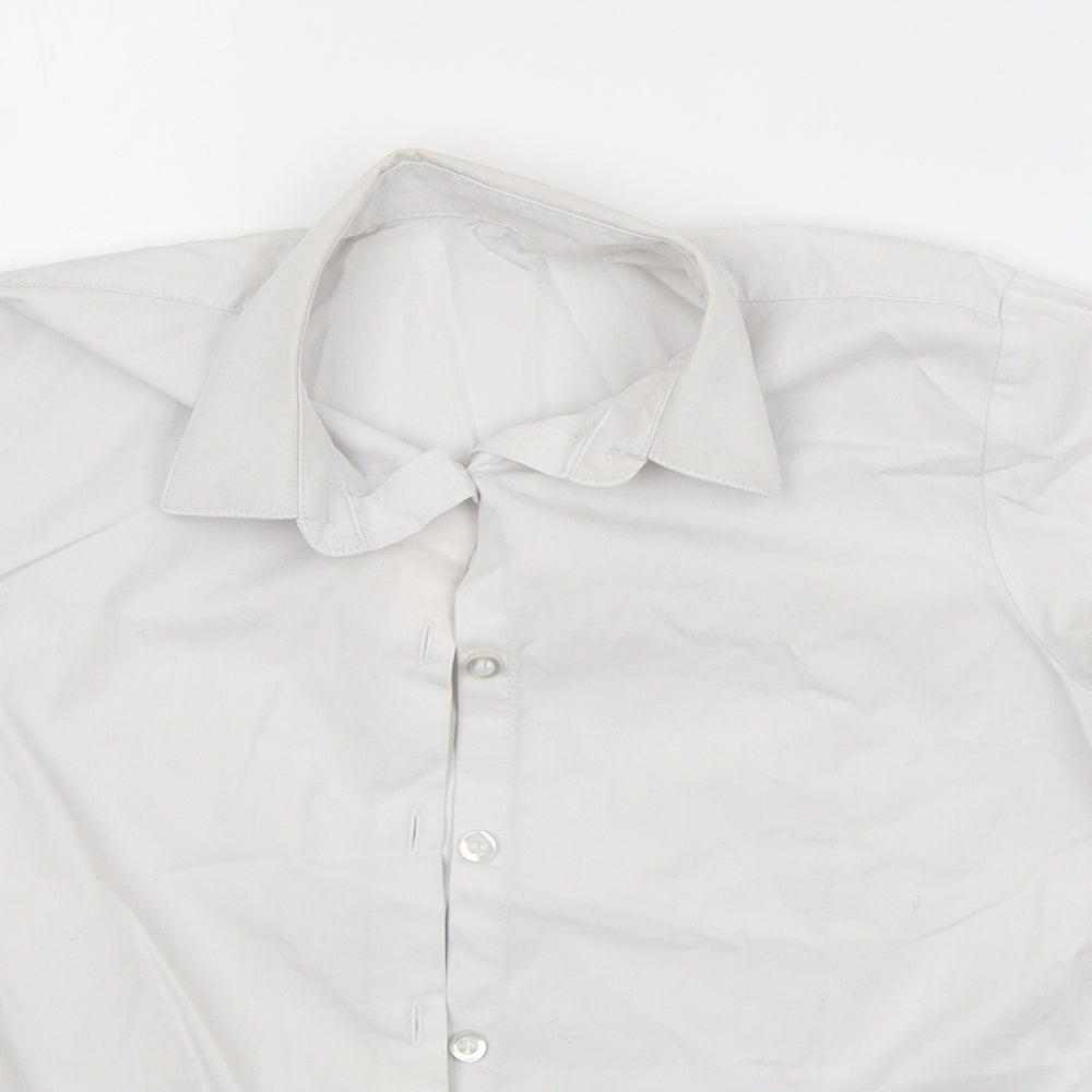 George Girls White   Basic Button-Up Size 9-10 Years