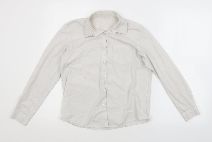 George Girls White   Basic Button-Up Size 11-12 Years