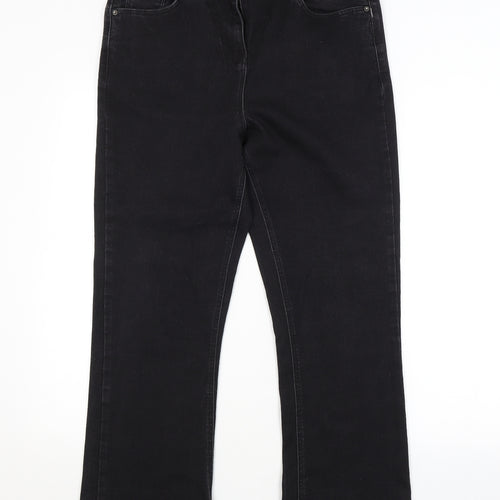 Simply Be Womens Black   Bootcut Jeans Size 16 L27 in