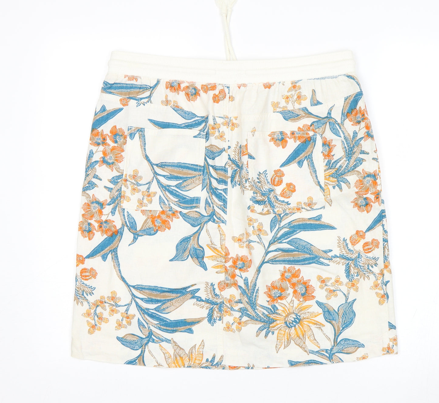 M&S Womens Multicoloured Floral  A-Line Skirt Size 14