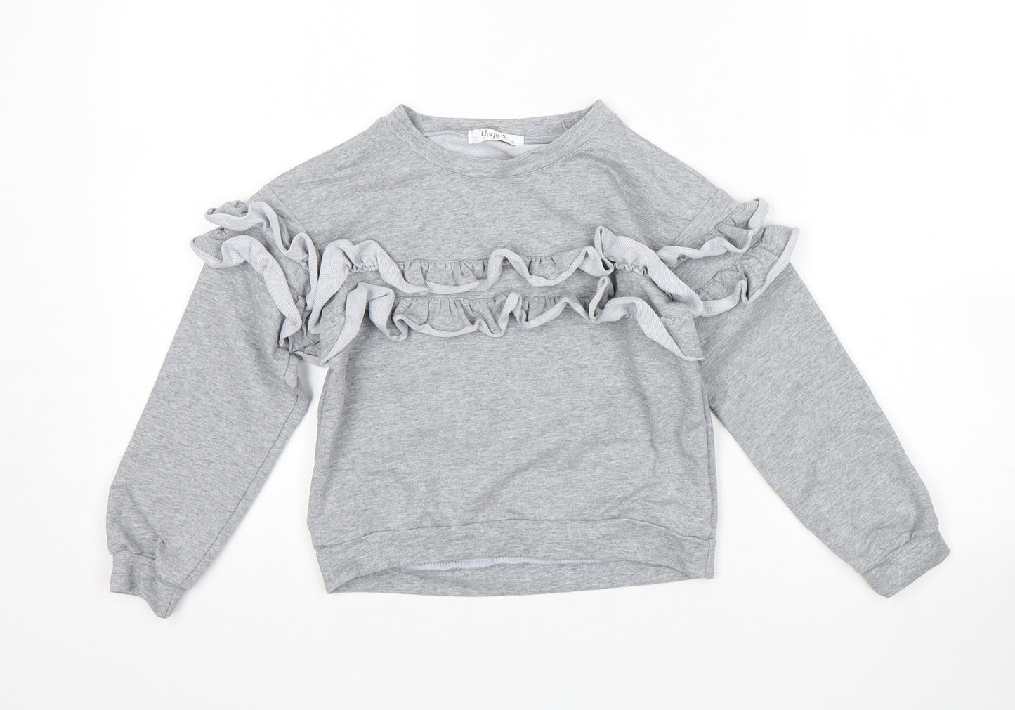 Yoyo s Girls Grey   Pullover Sweatshirt Size 6 Years