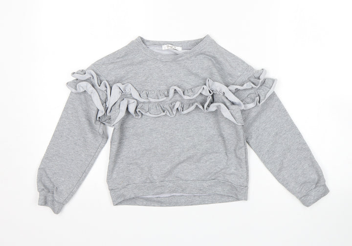 Yoyo s Girls Grey   Pullover Sweatshirt Size 6 Years