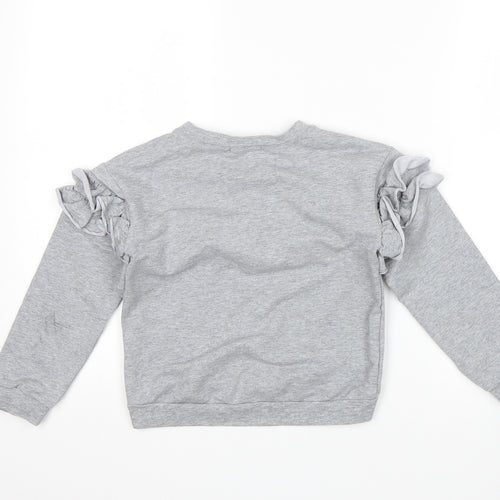 Yoyo s Girls Grey   Pullover Sweatshirt Size 6 Years