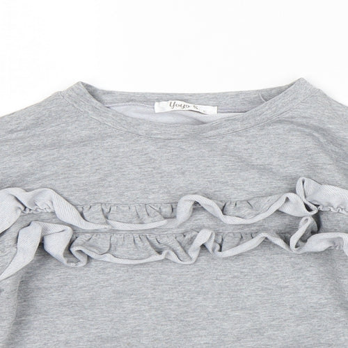 Yoyo s Girls Grey   Pullover Sweatshirt Size 6 Years