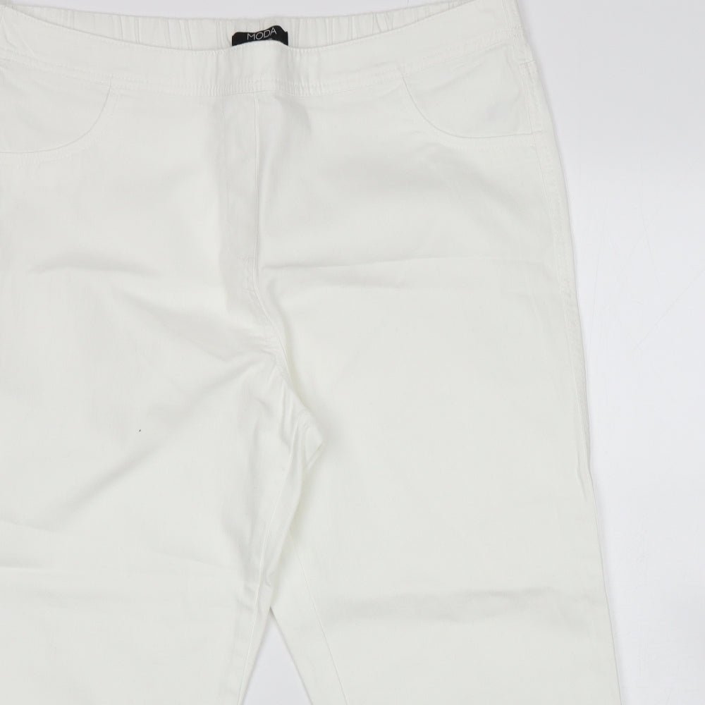 George Womens White   Cropped Jeans Size 18 L24 in