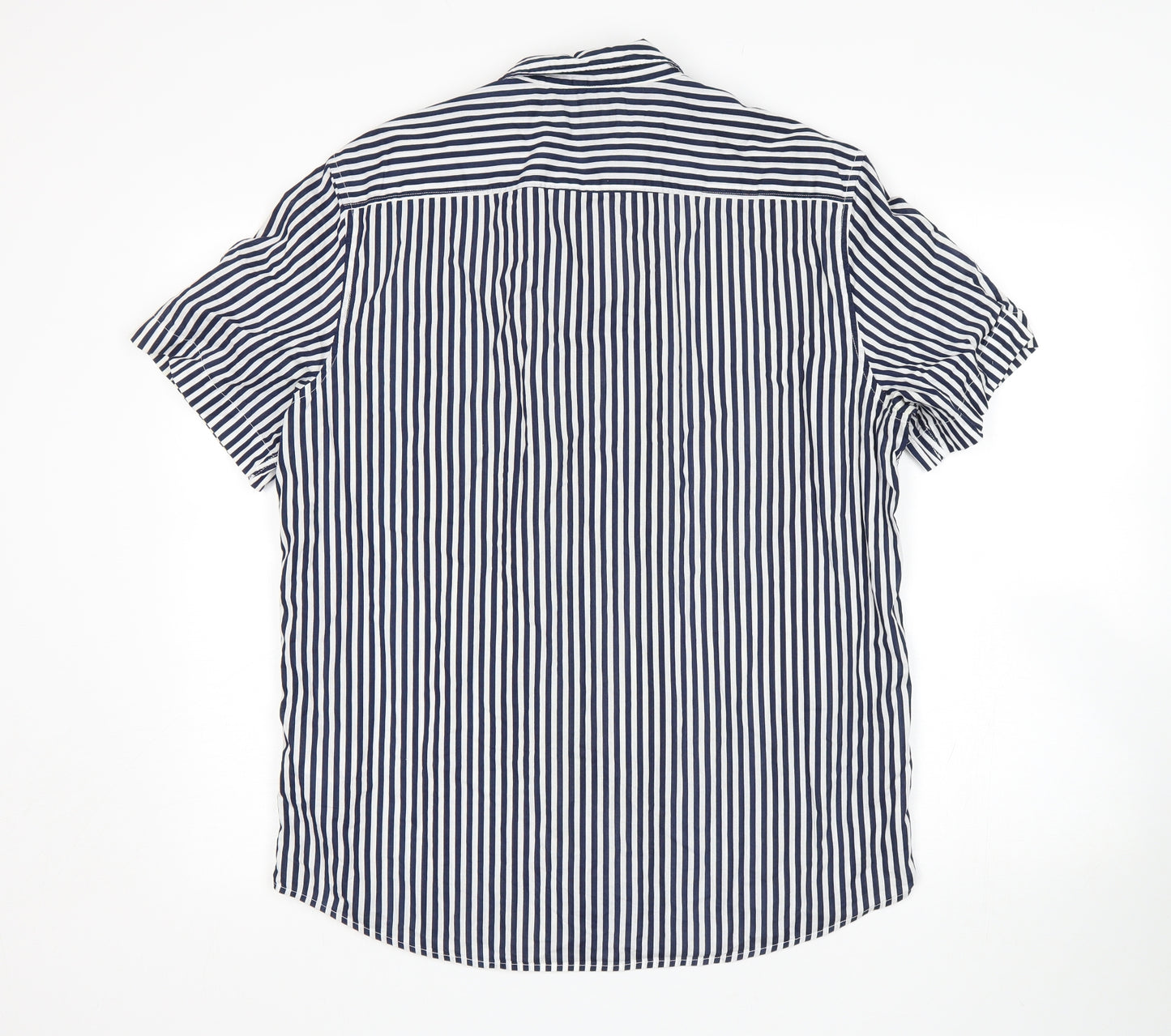 H&M Womens Multicoloured Striped  Basic Button-Up Size M