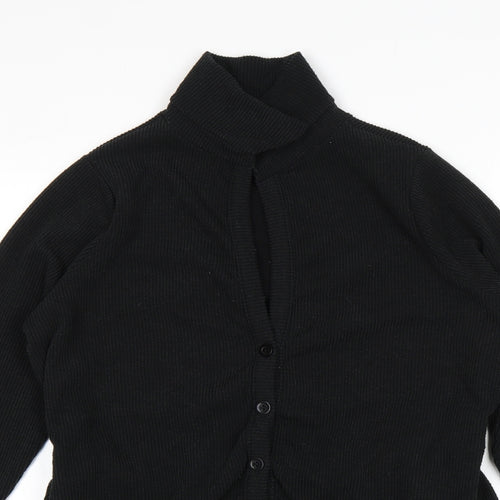 In the Style Womens Black   Cardigan Jumper Size 12