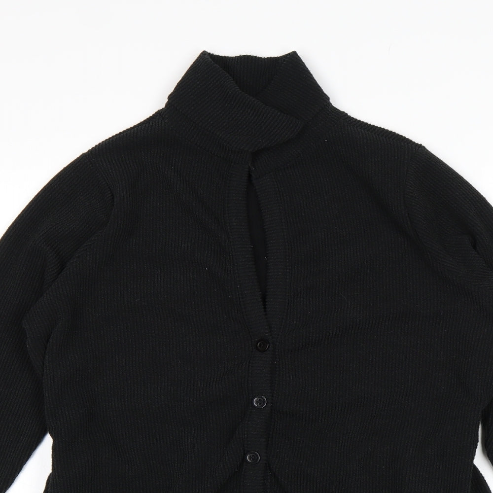 In the Style Womens Black   Cardigan Jumper Size 12