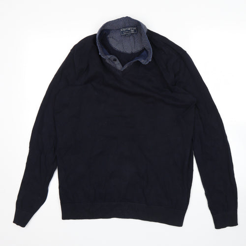 F&F Mens Blue   Pullover Sweatshirt Size L