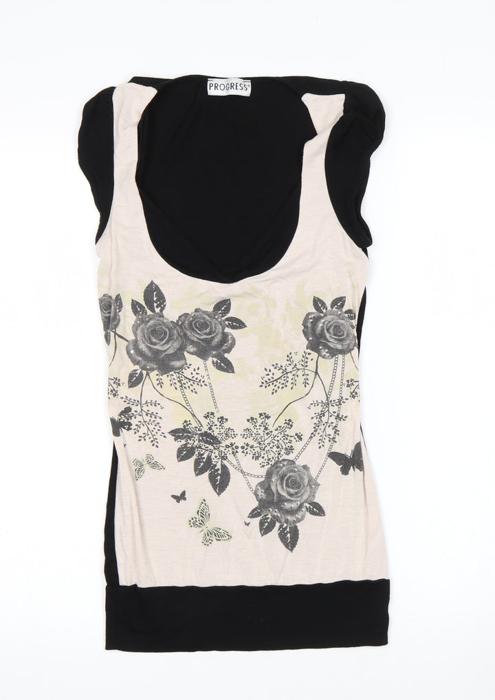 Progress Womens Multicoloured Floral Basic Tank Size S