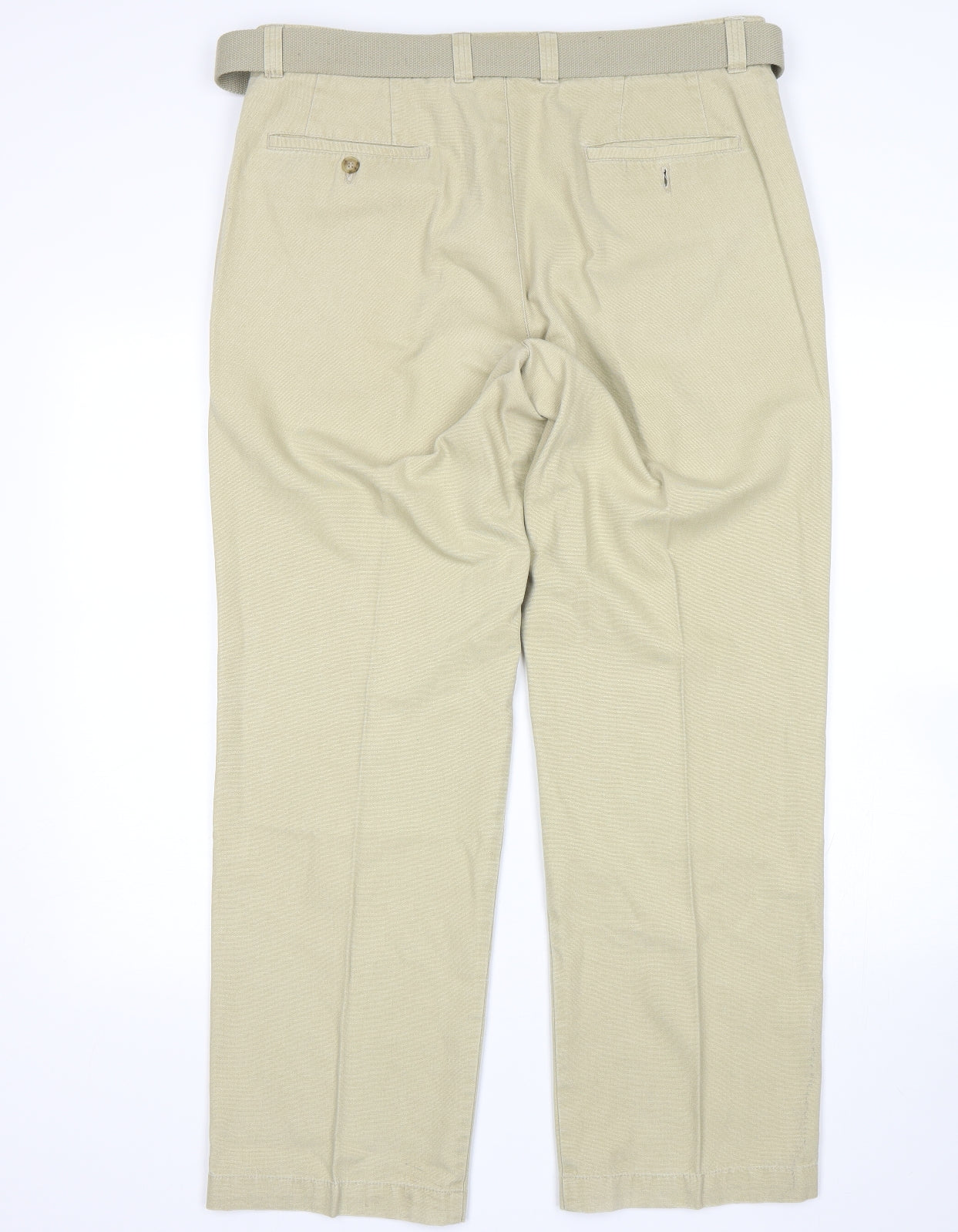 Frank Eden Mens Beige   Chino Trousers Size 36 L32 in
