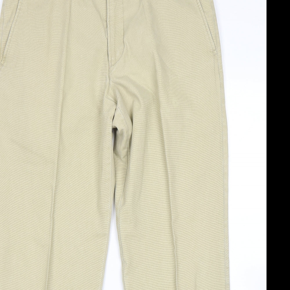 Frank Eden Mens Beige   Chino Trousers Size 36 L32 in
