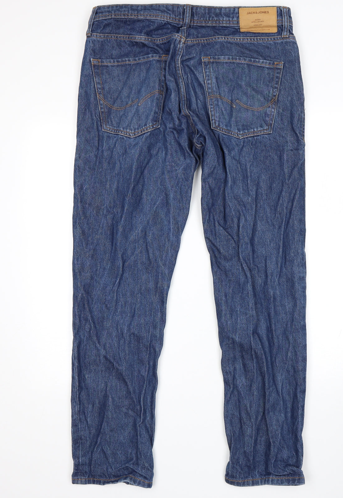 JACK & JONES Mens Blue   Straight Jeans Size 34 L29 in