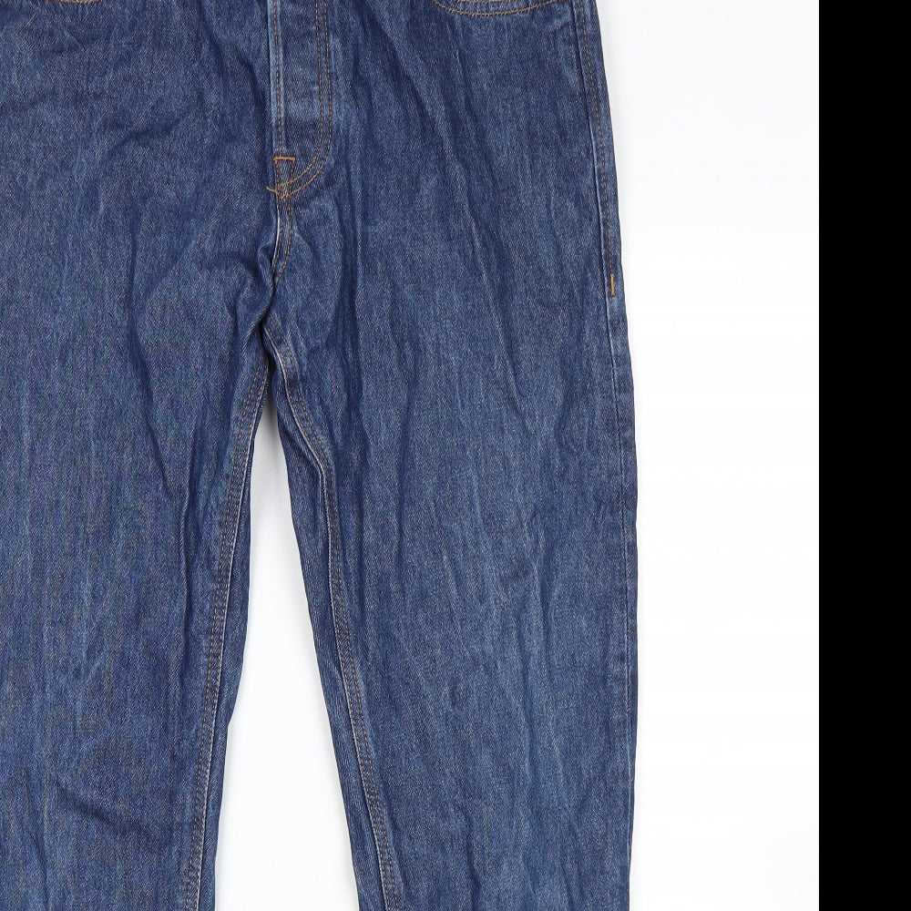 JACK & JONES Mens Blue   Straight Jeans Size 34 L29 in