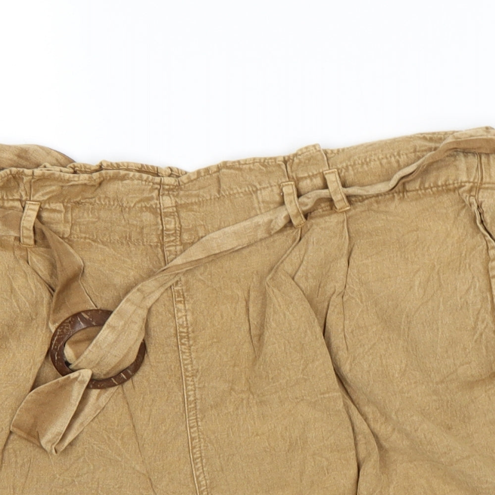 Urban Outfitters Womens Brown   Paperbag Shorts Size M