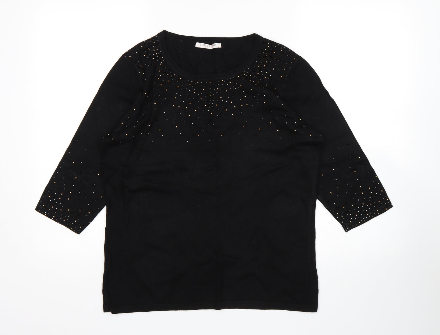 Anna Rose Womens Black   Pullover Jumper Size L