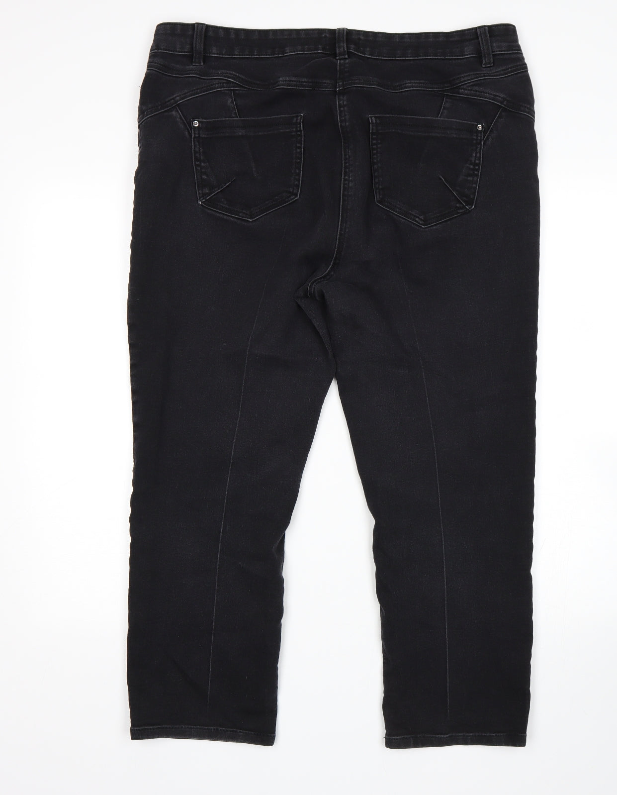 Soon Womens Black   Cropped Jeans Size 18 L24 in