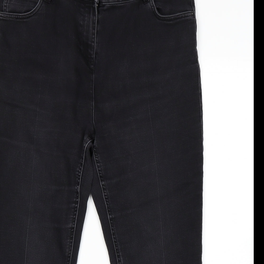 Soon Womens Black   Cropped Jeans Size 18 L24 in