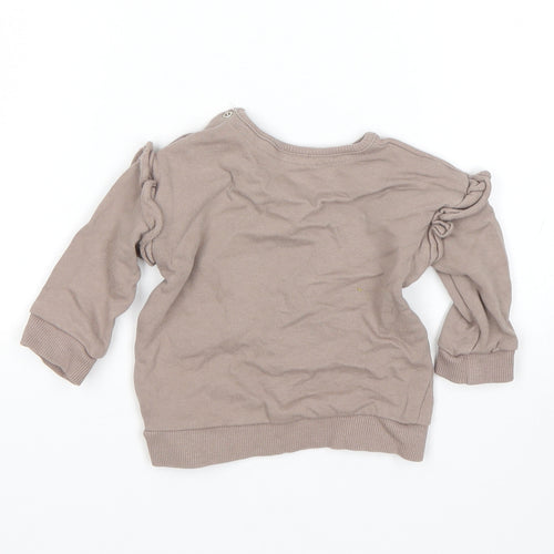 George Girls Brown   Pullover Jumper Size 6-9 Months