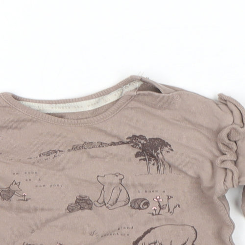 George Girls Brown   Pullover Jumper Size 6-9 Months