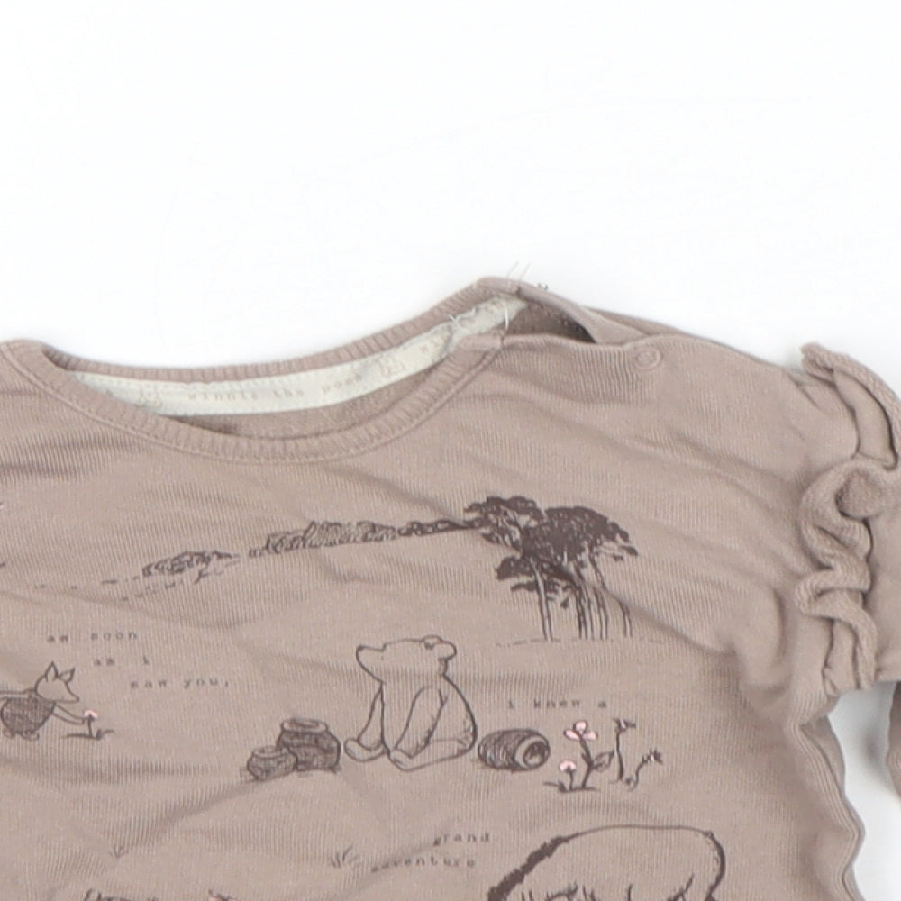 George Girls Brown   Pullover Jumper Size 6-9 Months