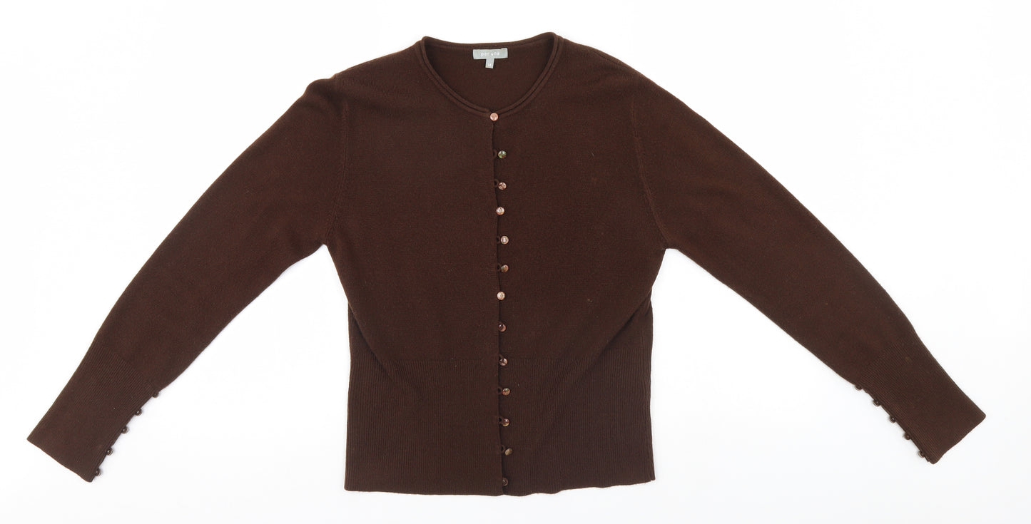 Per Una Womens Brown   Cardigan Jumper Size 14