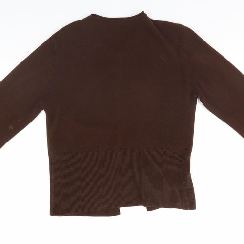 Per Una Womens Brown   Cardigan Jumper Size 14