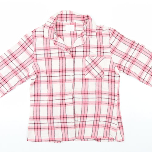 Preworn Womens Pink Plaid  Top Pyjama Top Size 10