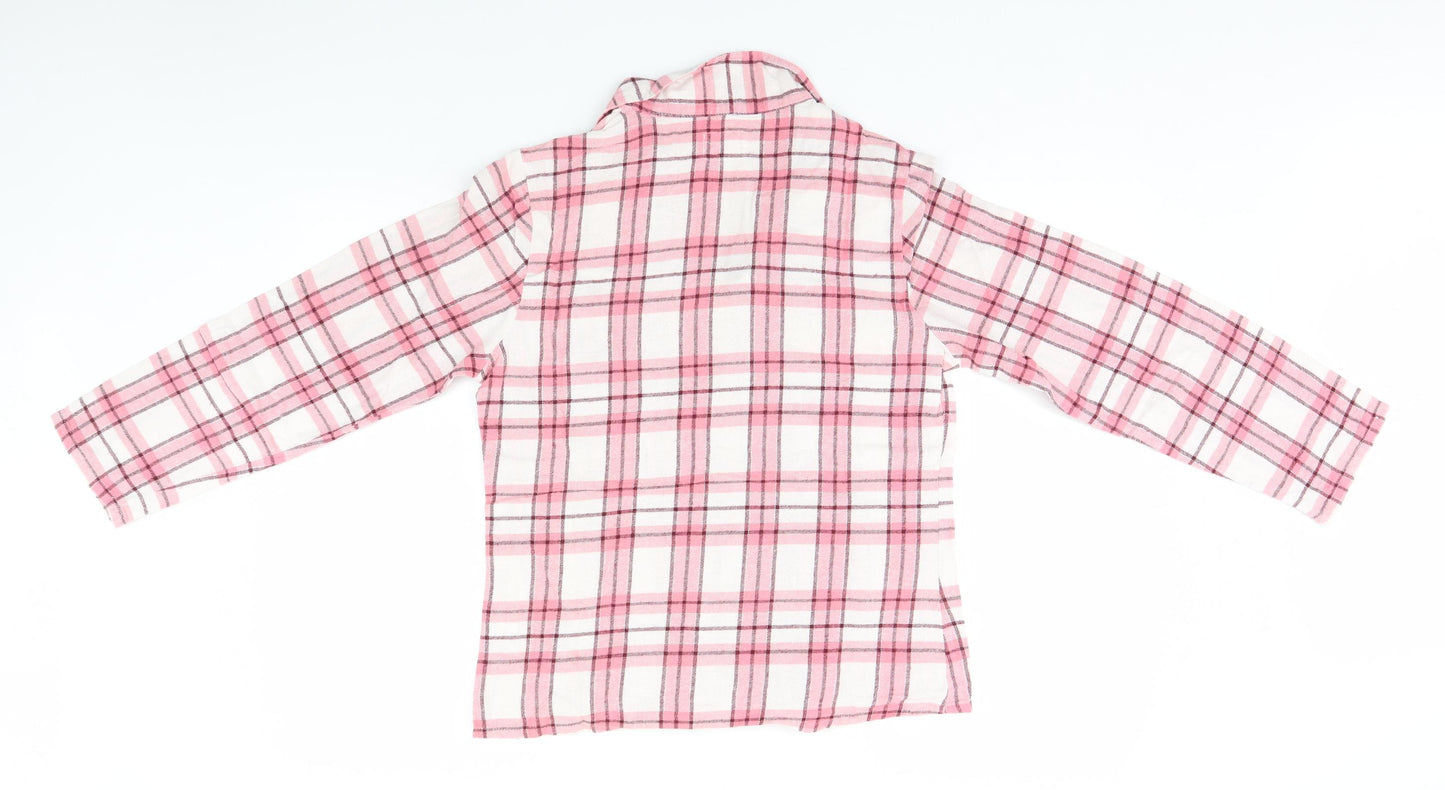 Preworn Womens Pink Plaid  Top Pyjama Top Size 10