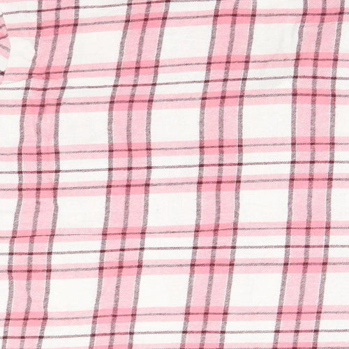 Preworn Womens Pink Plaid  Top Pyjama Top Size 10