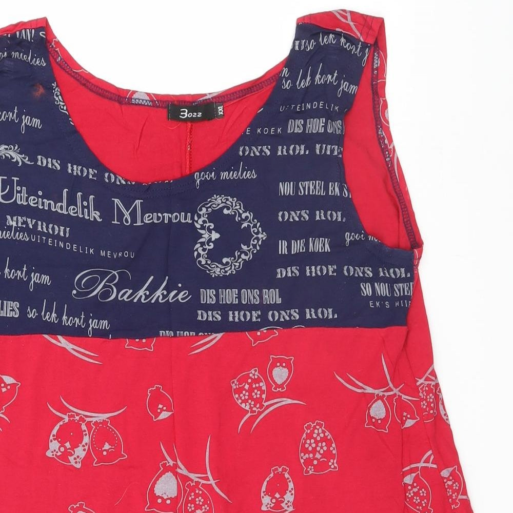 Preworn Womens Red   Basic Tank Size 2XL