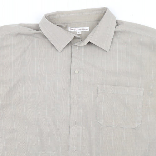 EWM Mens Green Plaid   Button-Up Size XL