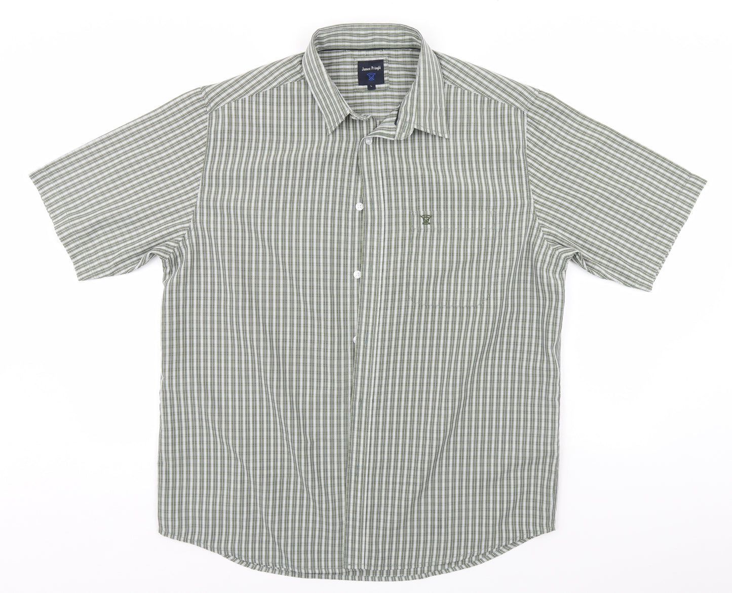 Pringle Womens Orange Plaid  Basic Button-Up Size L