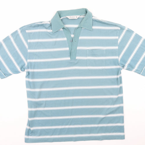 Berkertex Mens Grey Striped   Polo Size XL